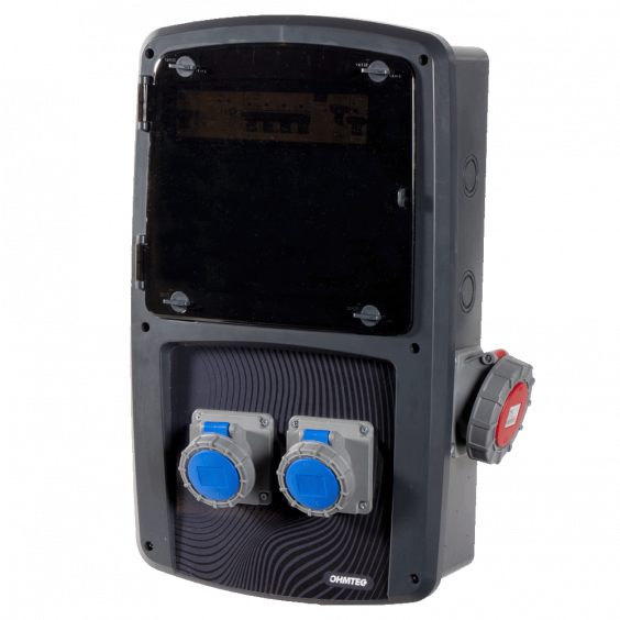 Coffret de ponton 2 prises mono 16A et 1 prise triphasée 32A IP67 OHMTEC