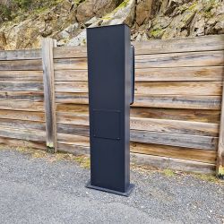Borne métalique alu seule avec trappe d'accès pour robinetterie OHMTEC