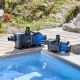 Pompe Filtration Piscine Hors Sol et Enterrée 1100W - 22m³/h Auto amorçante STEINER