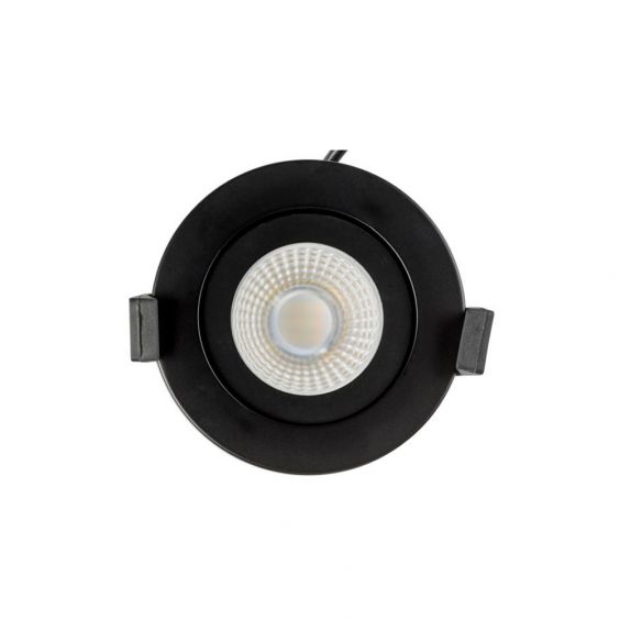 Spot encastrable orientable variable IP65 CCT RT2012 LED 6W Noir WOLTZ