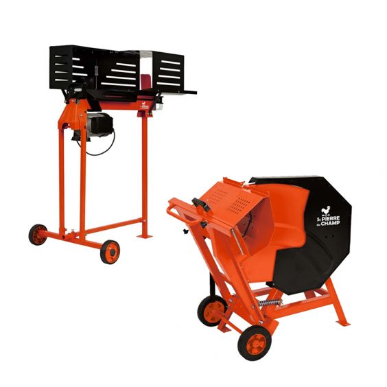 Pack Fendeur de Bûches Electrique 6T 2200W + Scie à Bûches 3000W Ø505mm + Support pour Fendeur 