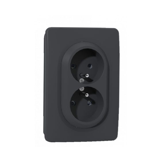 OHMTEC Epure Prise double anthracite 