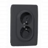OHMTEC Epure Prise double anthracite 