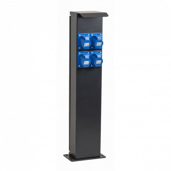 Potelet camping 80cm 4 prises CEE 16A avec protection OHMTEC