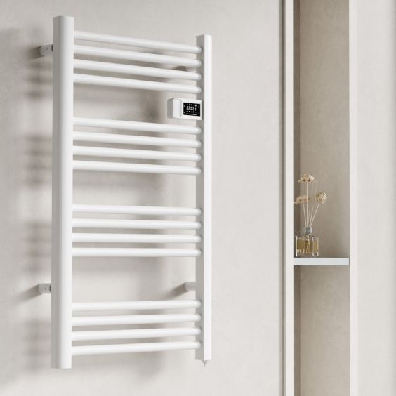 Sèche-serviette électrique 500W tubes ronds fil chauffant - ATENZA