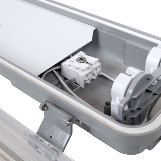 Réglette étanche à tubes LED 2x18W CCT 125cm IP65 WOLTZ