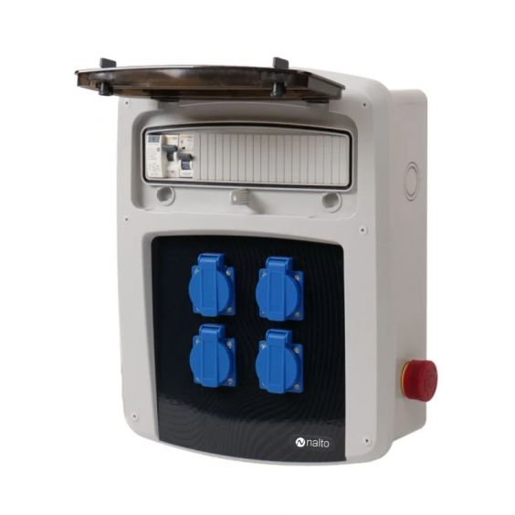 Coffret de chantier avec 4 prises monophasées NALTO