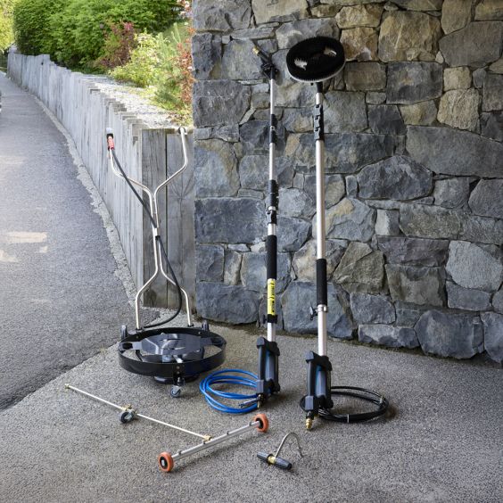Brosse rotative télescopique 5.5m pour nettoyeur haute pression STEINERref.216004, ref.216005 et ref.216014