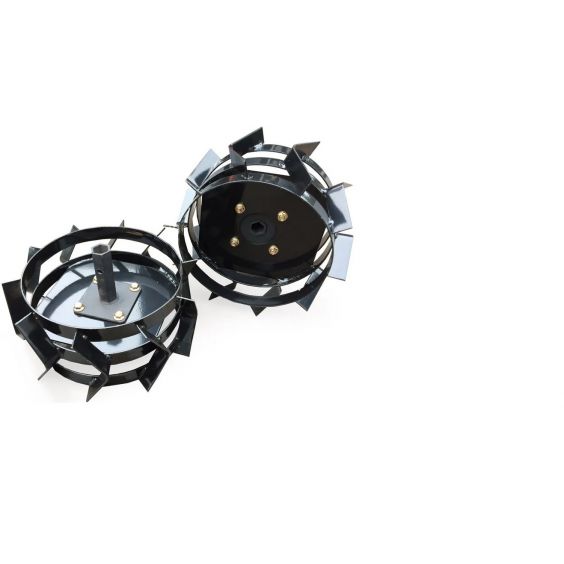 Jeu de 2 roues métalliques Diamètre 38cm pour motoculteur
