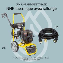 Nettoyeur haute pression thermique 207cc 250 bar + rallonge 10m Korman