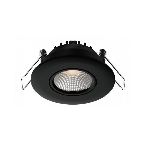 Spot noir encastré orientable LED 5W/7W RT2012/RE2020 WOLTZ