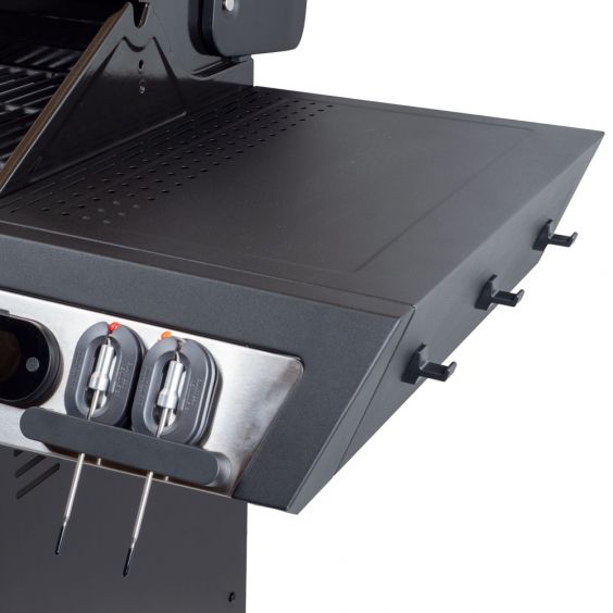 Barbecue gaz 7 brûleurs dont 1 latéral avec planchas et grilles de cuisson combinées ROSTER 